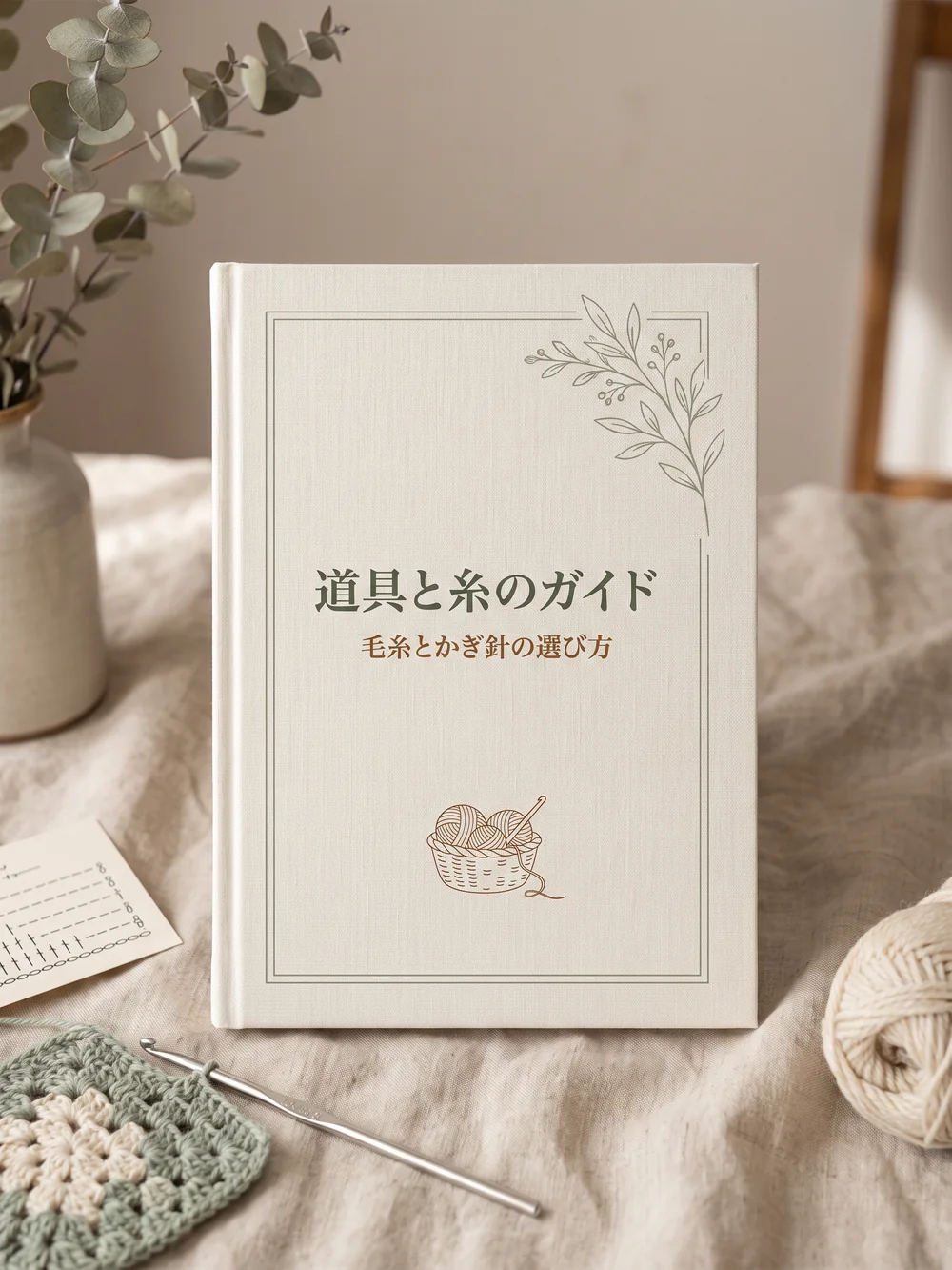 特典1：道具と糸のガイド：毛糸玉と目玉パーツ