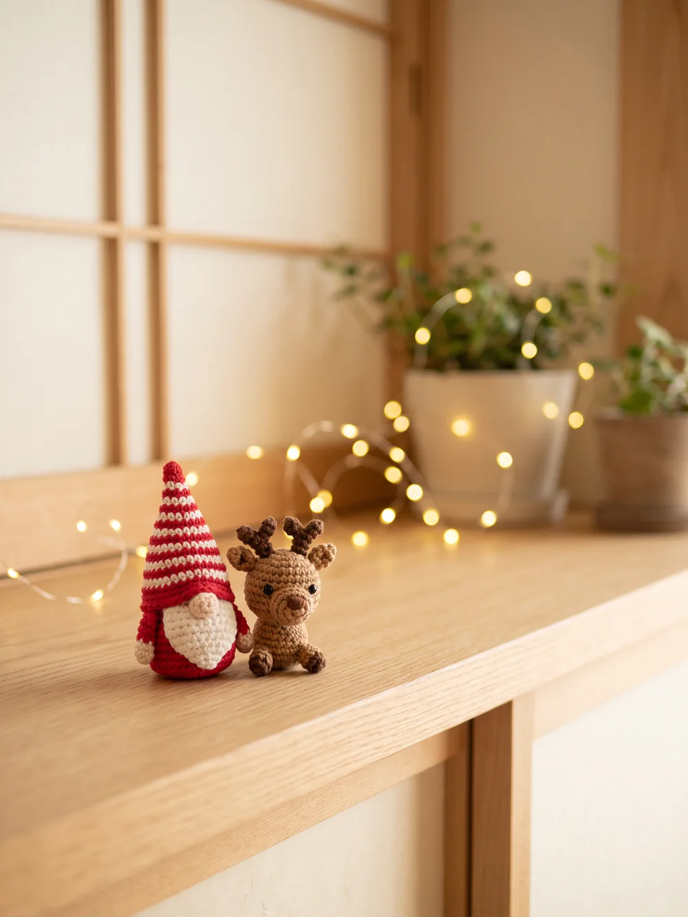 クリスマスのサンタのあみぐるみ