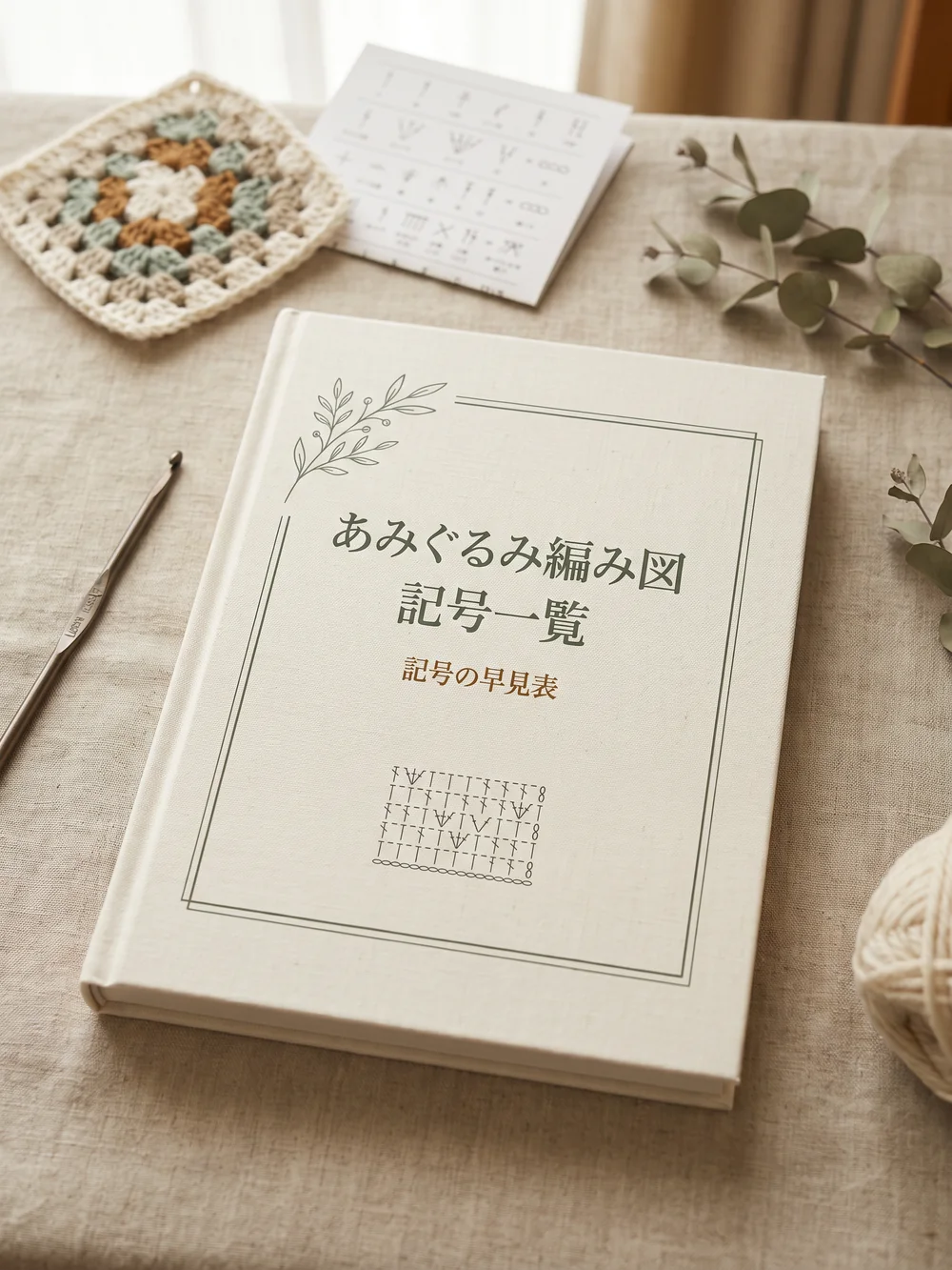 あみぐるみ編み図 記号一覧：記号が並ぶ早見表の巻